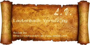 Lautenbach Versény névjegykártya